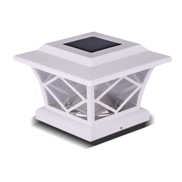 2211-F10 WH Branco Diamante Padrão LED Post Cap luz de jardim paisagístico 2211-F10 WH Branco Diamante Padrão LED Post Cap luz de jardim paisagístico