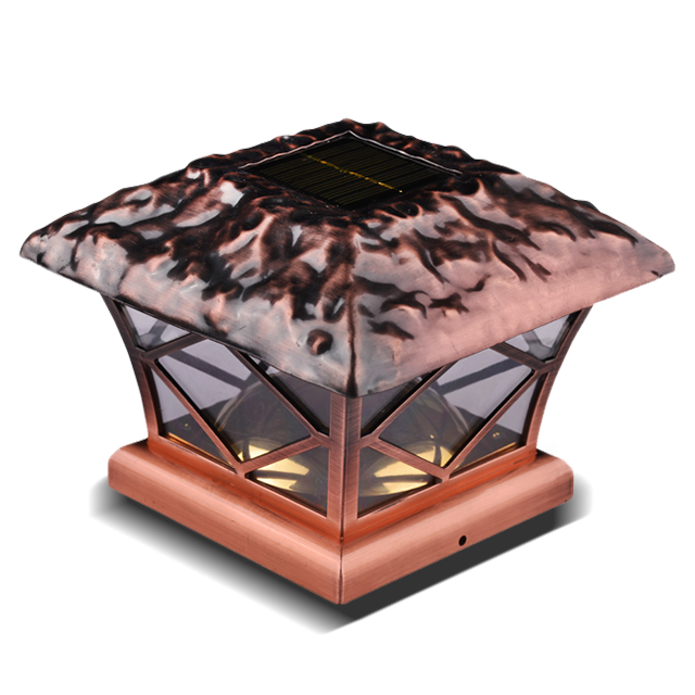 2211-F13 CO Outdoor Solar Powered Copper Plated Cerca Decorativa Post Cap Light 2211-F13 CO Outdoor Solar Powered Copper Plated Cerca Decorativa Post Cap Light