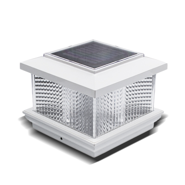 2211-F WH Cerca de PVC Solar Post Light 2211-F WH Cerca de PVC Solar Post Light